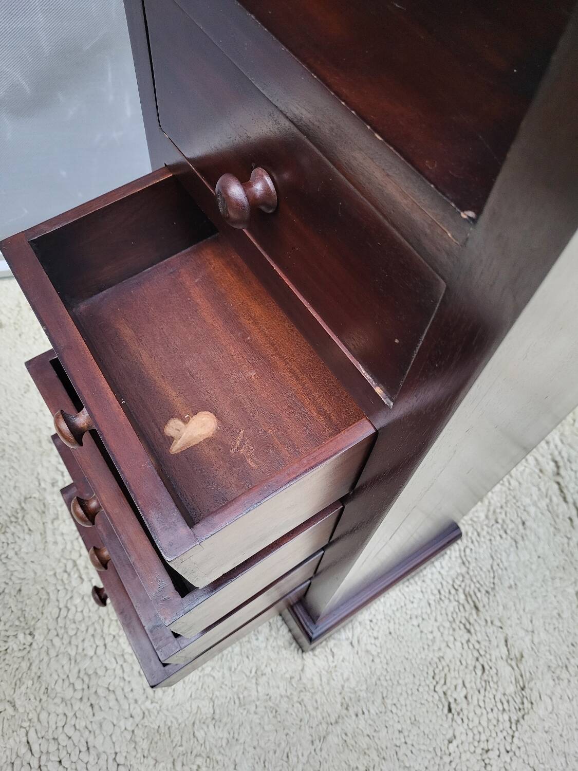 Vintage colonial column bookcase