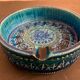 Italian blue ceramic ashtray, design Aldo Londi for Bitossi, 1960