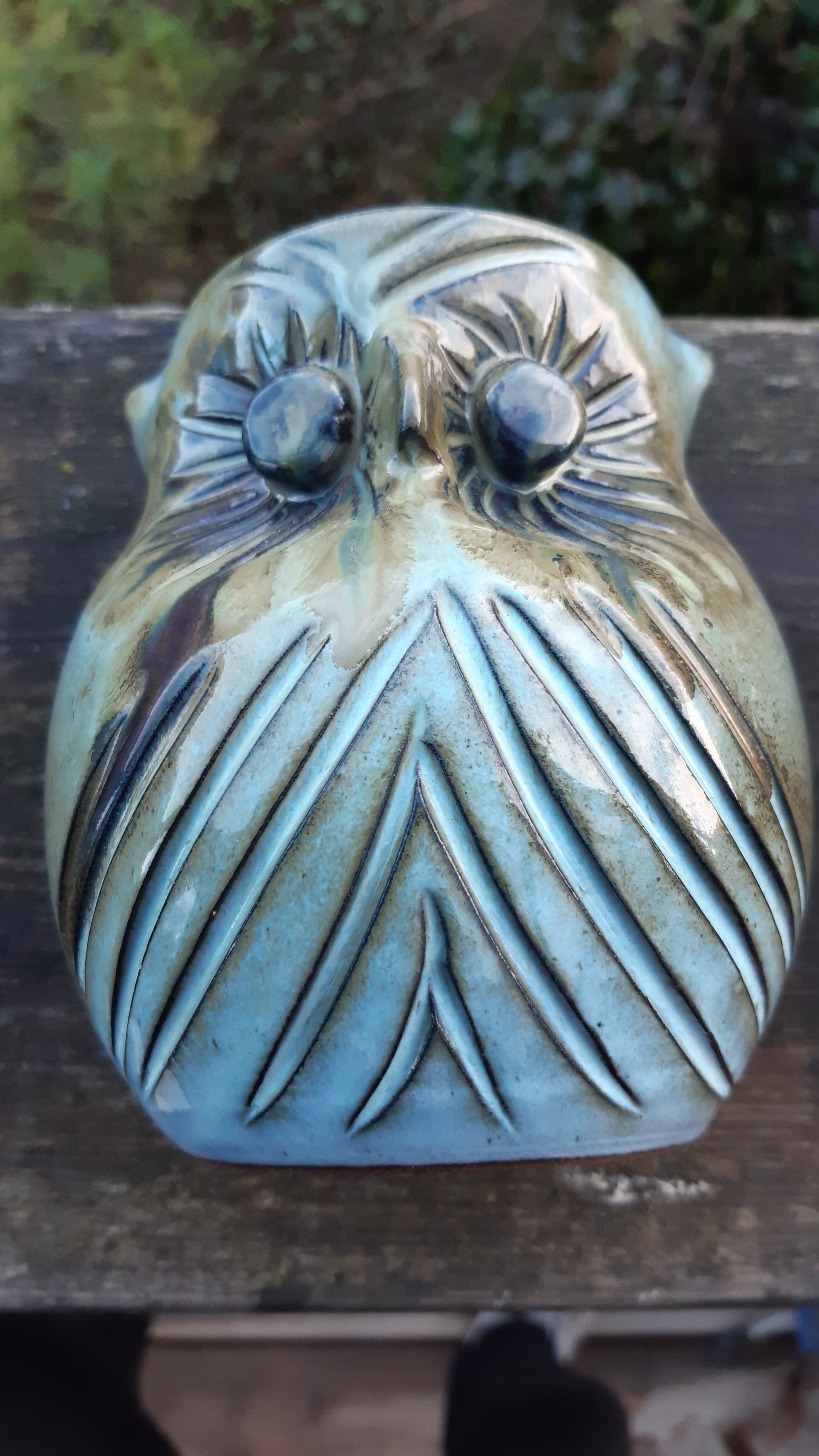 Vallauris owl vase