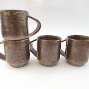 Set of 4 Puisaye stoneware coffee cups