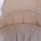 Wicker and painted wood baby cradle