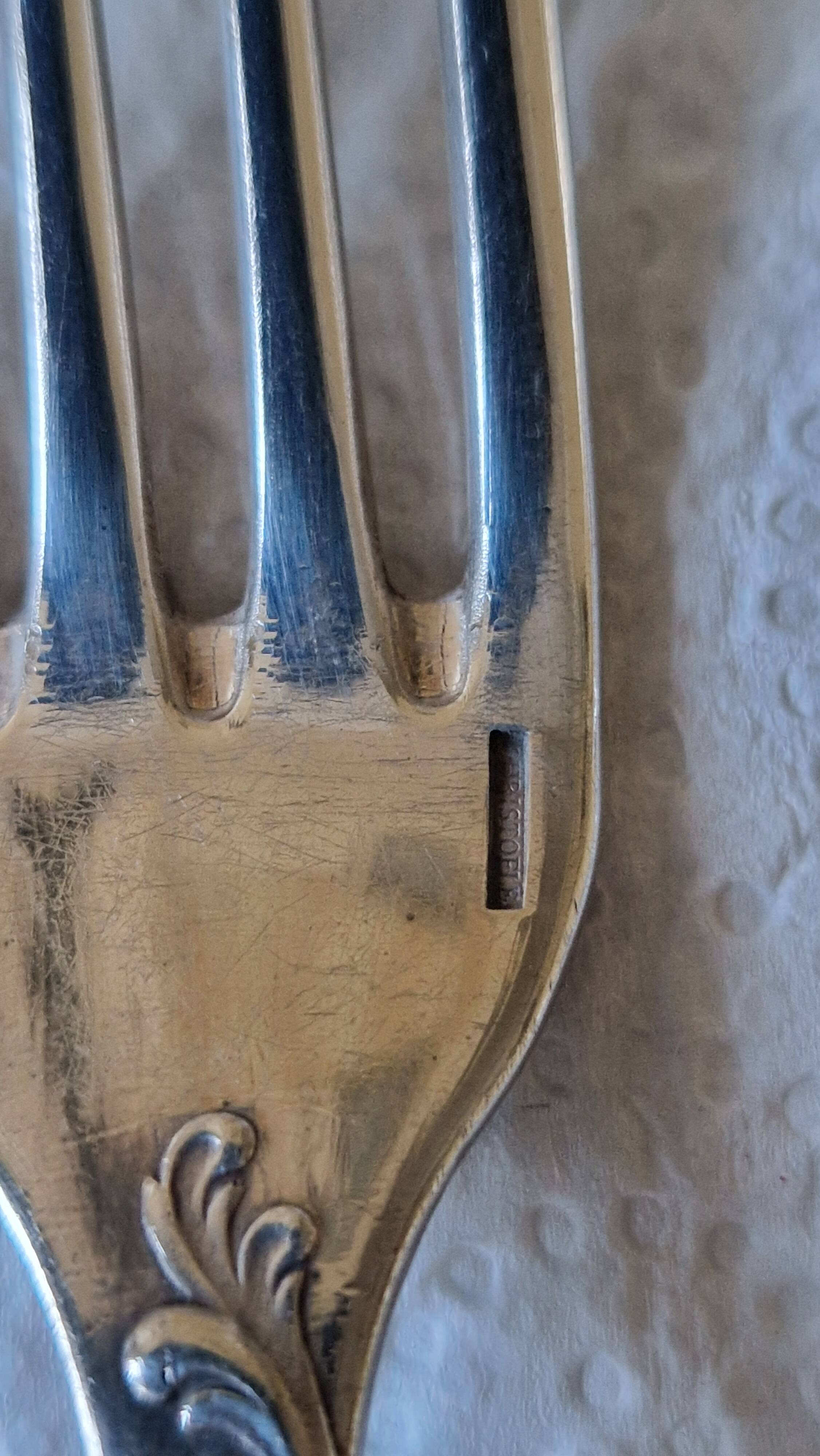 Set of 12 cutlery Christofle, Marly model