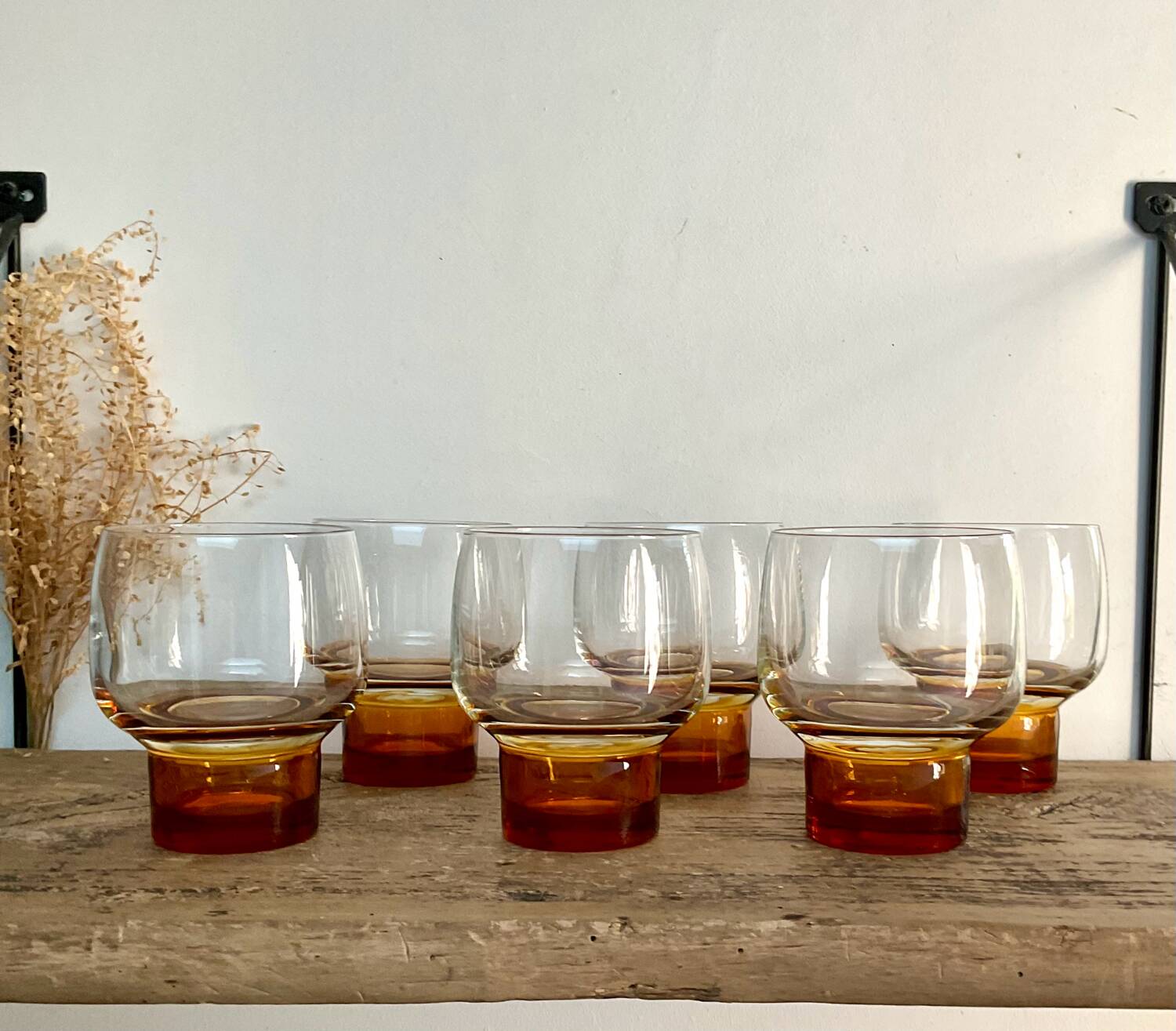 6 vintage luminarc france glasses