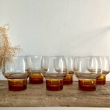 6 vintage luminarc france glasses