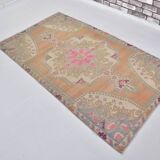 Tapis turc vintage orange et beige sku 2555
