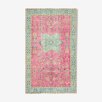 Hand-Knotted Vintage Anatolian 1980s 165 cm x 270 cm Multicolor Rug