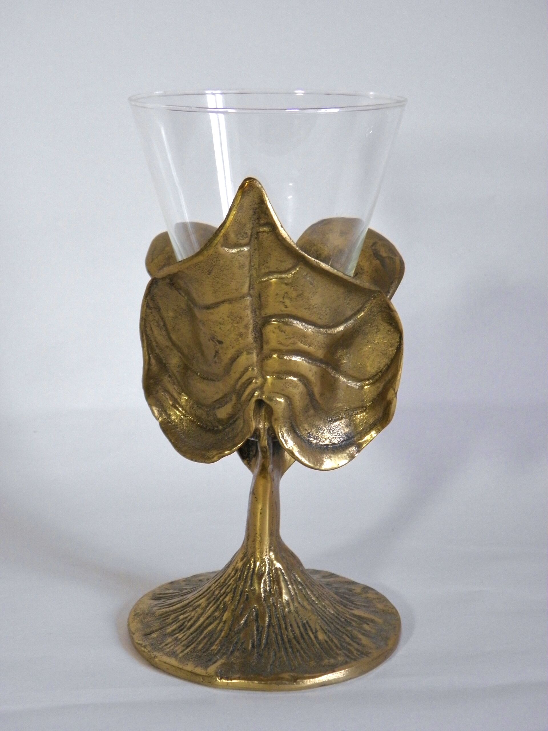 Golden brass chalice