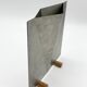 Sculptural brushed aluminium vase, 1980s