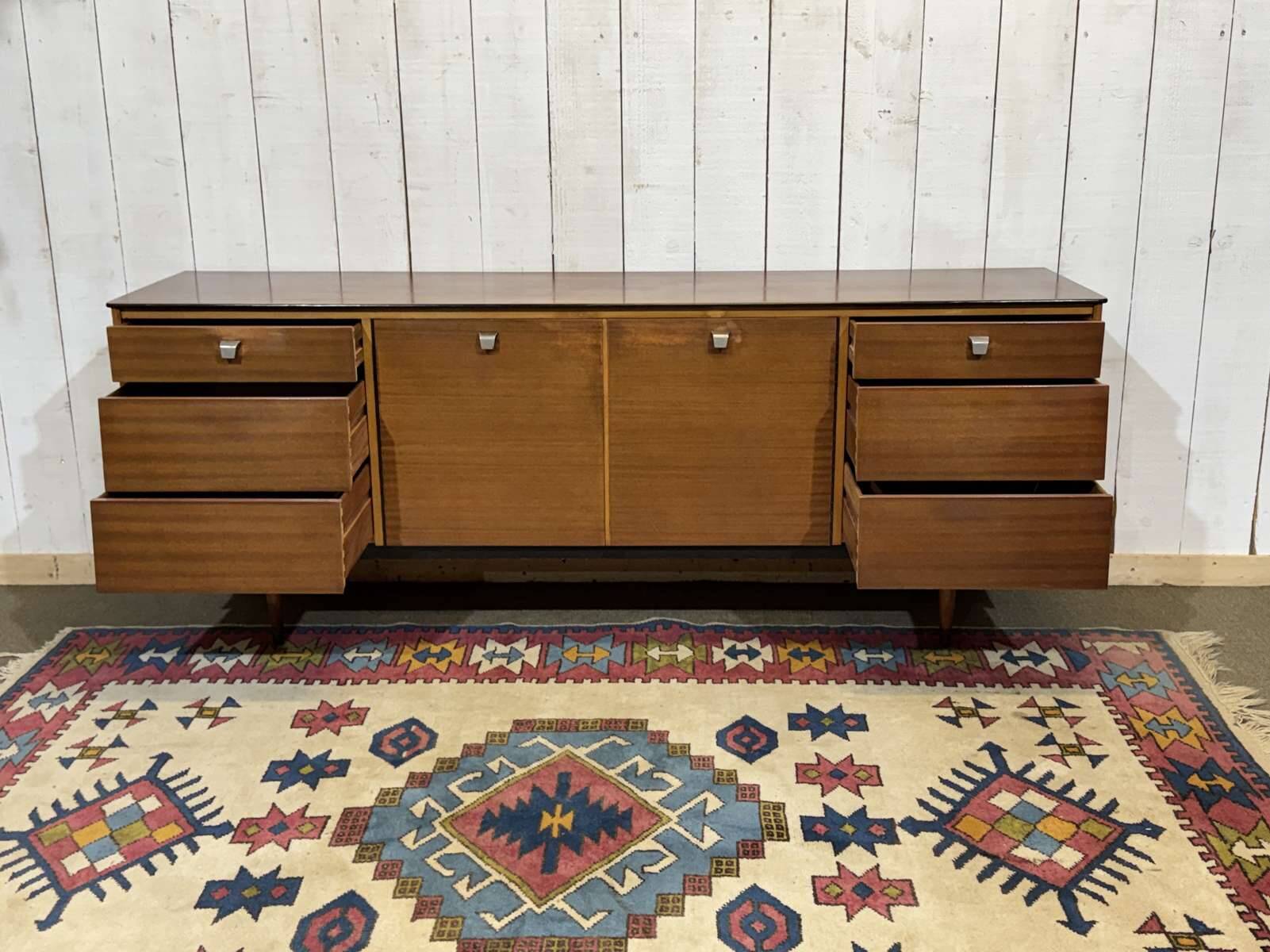 1970s English enfilade in mahogany