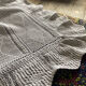 White cotton crochet bed cover with diamond bands
