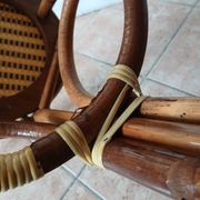 Chaise haute en rotin pour enfant
