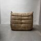 Amber beige Togo armchair by Michel Ducaroy for Ligne Roset.