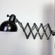 Black Industrial Bauhaus Scissor Wall Lamp from Kaiser Idell, 1930s