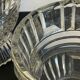 Paire vases géométriques semi-cristal vintage