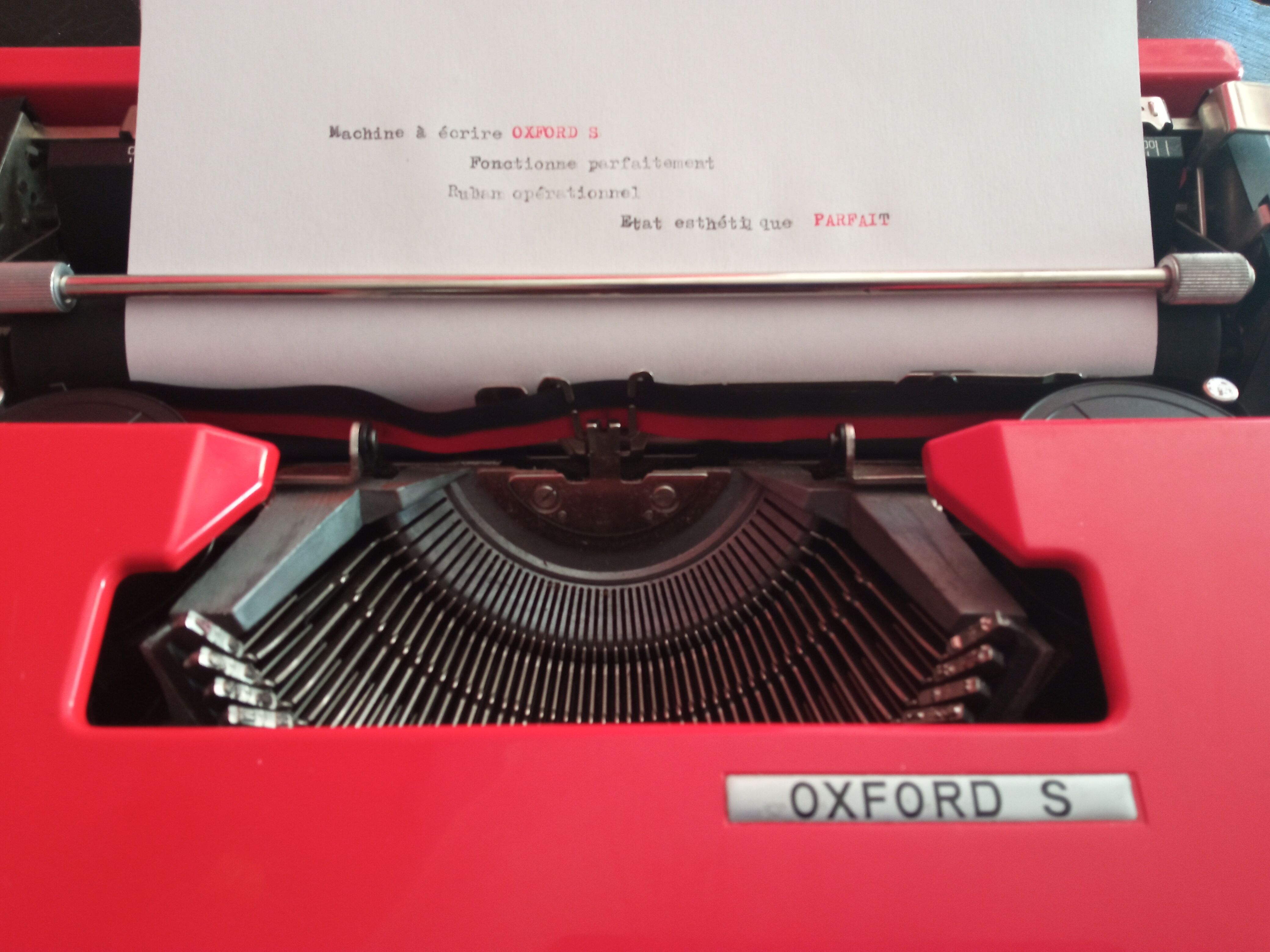 Oxford S Red Typewriter