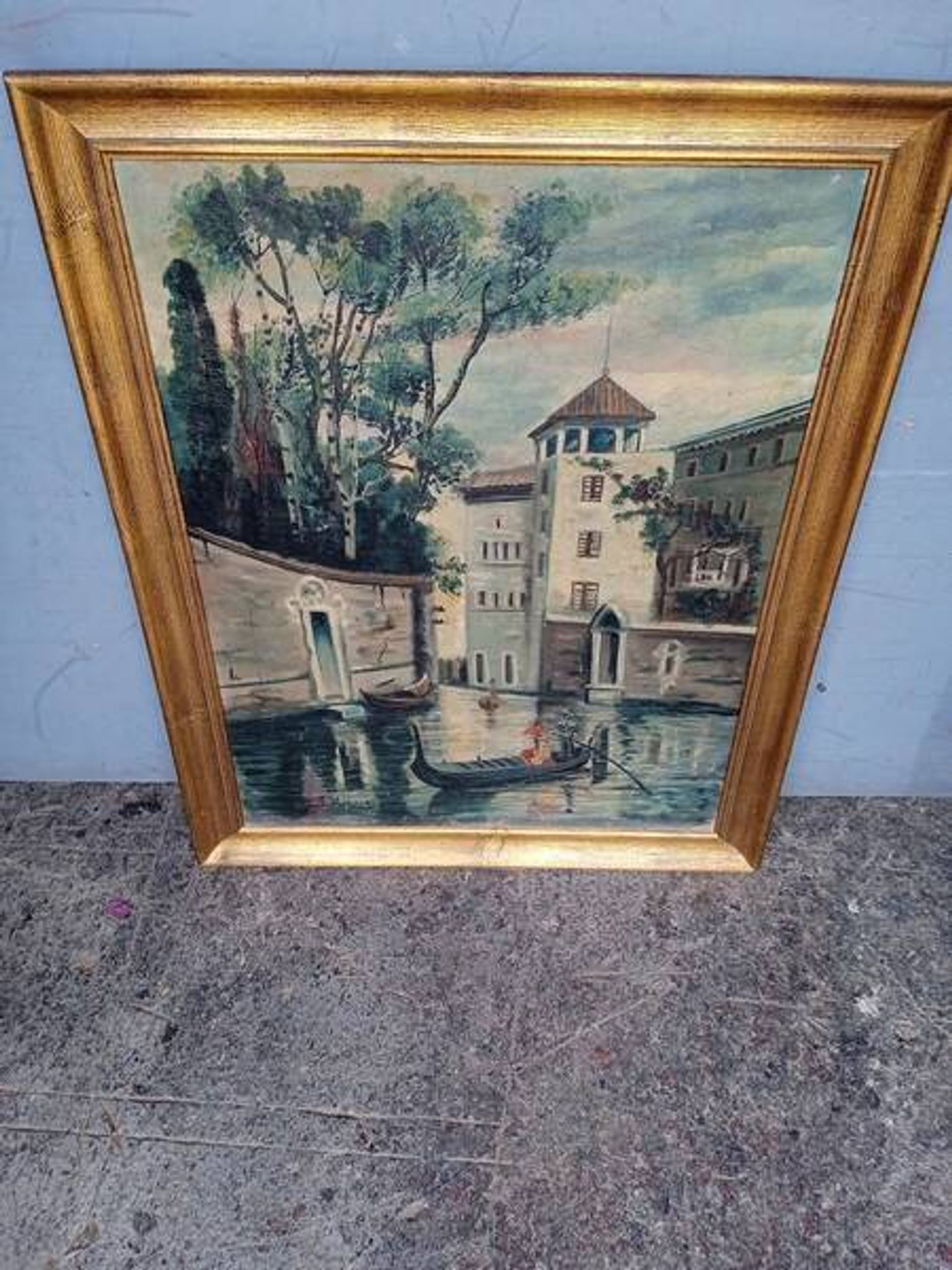 Huile sut toile "Vue de Venise", école vénitienne