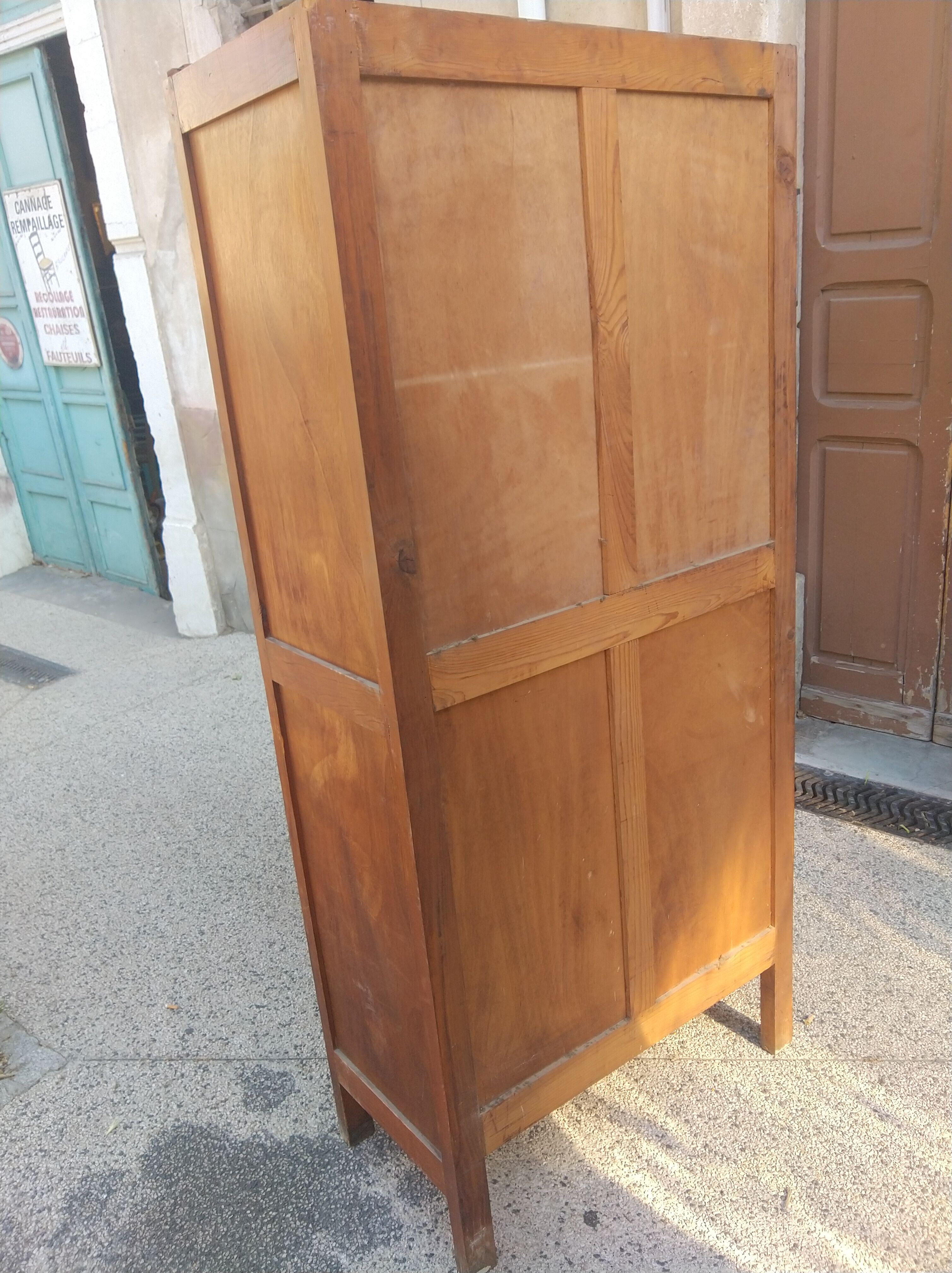 Pair of pine Parisian wardrobes circa 1935