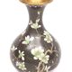 Chinese enameled brass vase