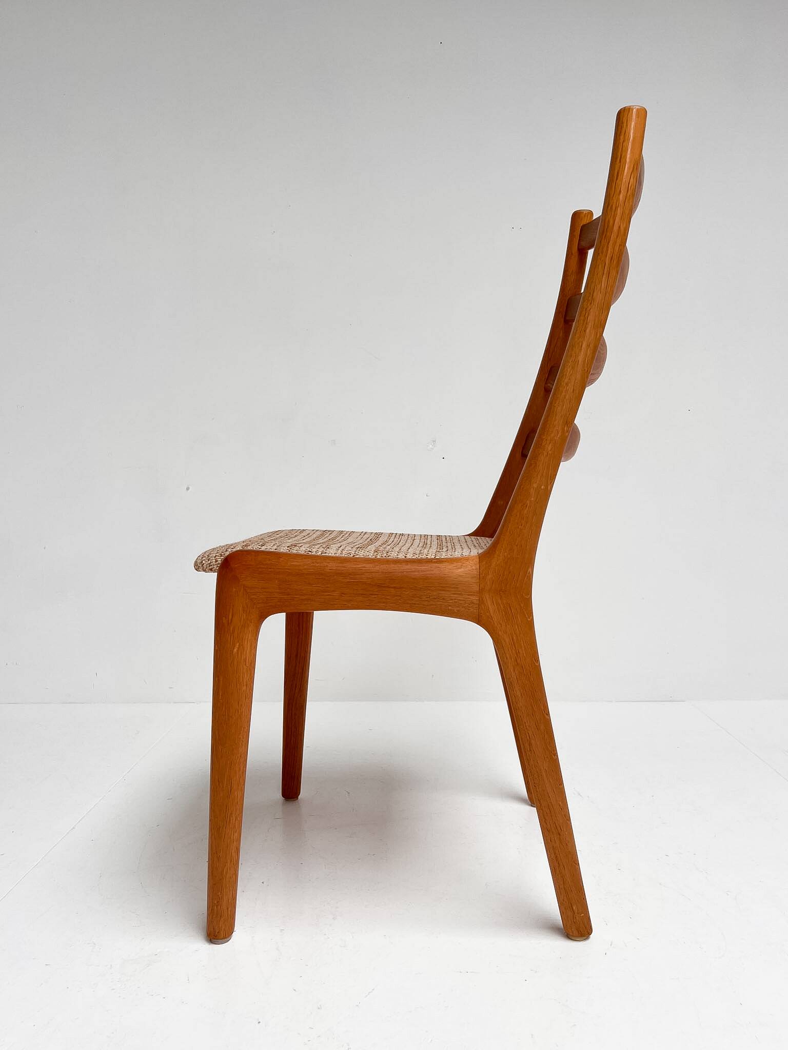 Set of Danish spindle chairs by JK Mobler, 1970s