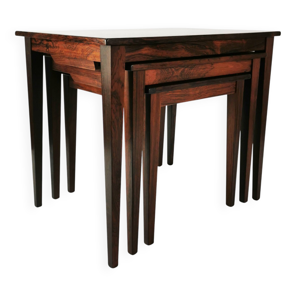 3 tables gigognes par Kvalitet Funktion Form, Danemark, années 1960 ...