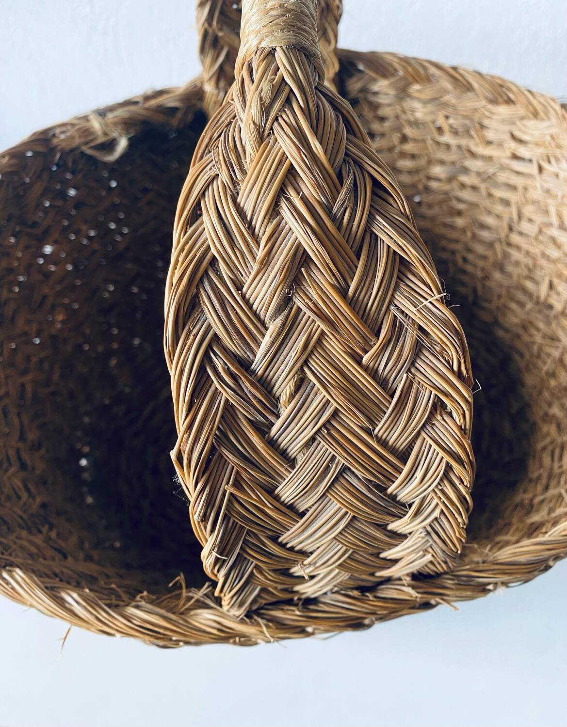 Large woven straw basket