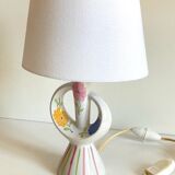 Vintage design enamelled ceramic lamp