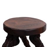 French, Set Of 2 Twisted Grape-vine Roots Bar Stools 1960s