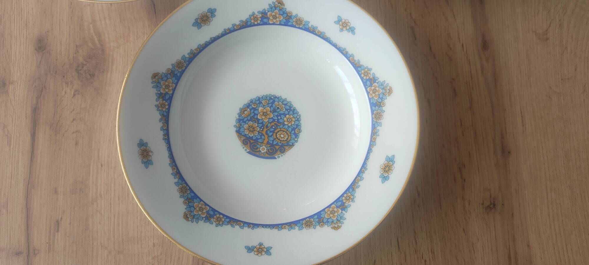 Lot de 3 assiettes creuses limoges - jean boyer (circa 1950)