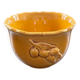 Scalloped bowl with olive decoration