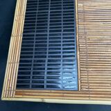 Rattan and ceramic coffee table