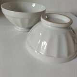 vintage faceted farmhouse duo of bowls