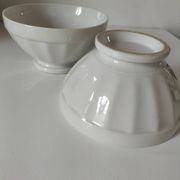 vintage faceted farmhouse duo of bowls