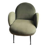 Velvet green cocktail chair