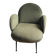 Velvet green cocktail chair