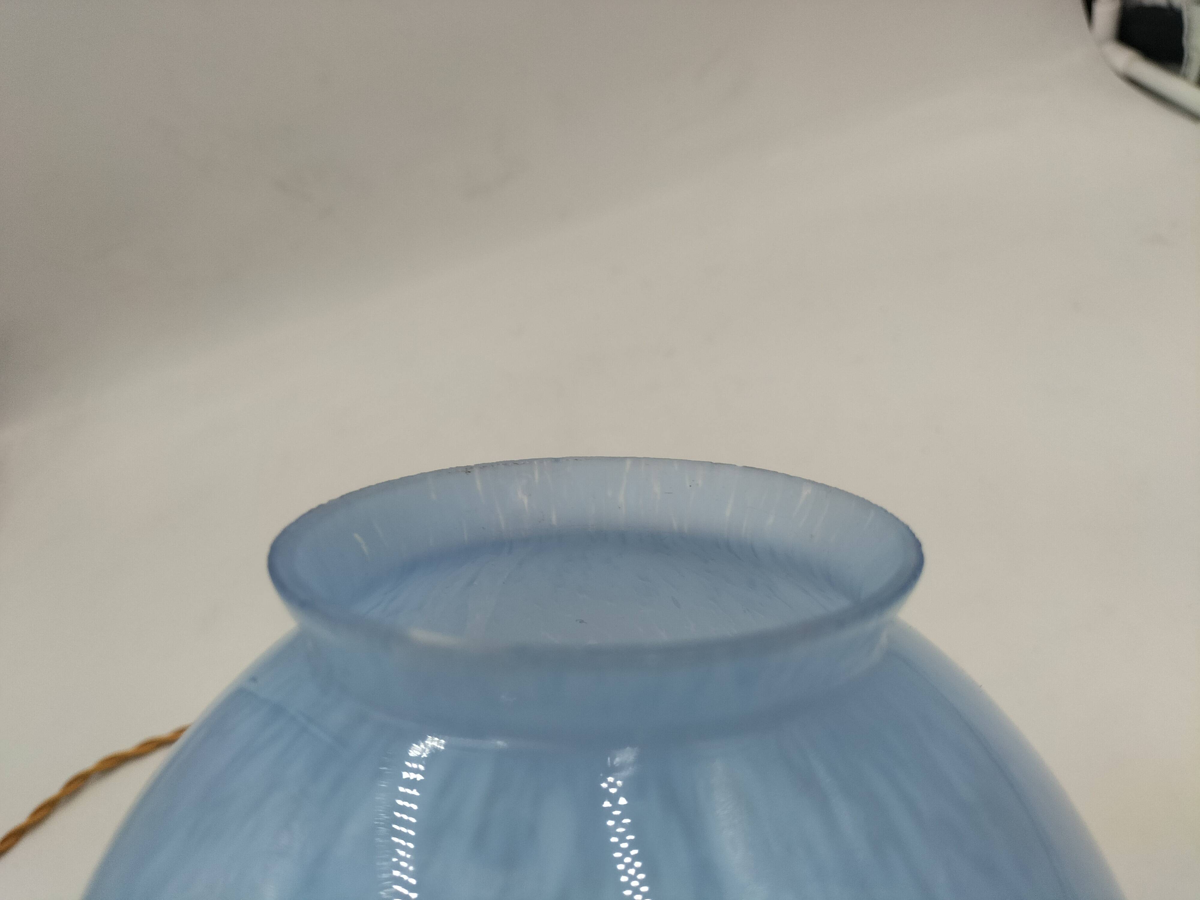 Speckled blue opaline pendant light