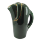 Modernist pitcher in green and gold glazed ceramic, brand MAGDALITHE MADE IN FRANCE around 1950 1