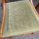 4 regency chairs in solid wood and green velvet suede