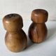 Vintage wooden salt and pepper shakers