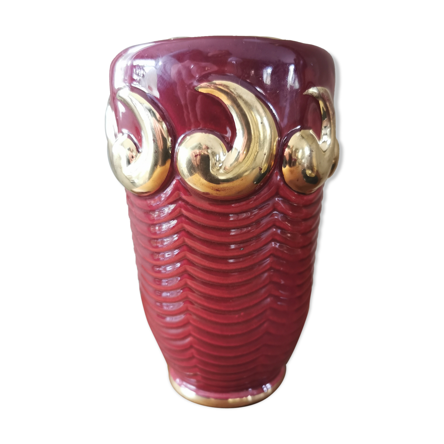 Old art deco ceramic vase from the 1940s