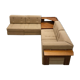 Mid-century corner sofa by Dřevotvar, 1960s–70s Czech design