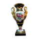 Vase porcelaine de Paris Empire forme balustre anses cygnes Or fin signé Mehun