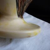 Signed table water pitcher with abstract decoration / modernist table jug.