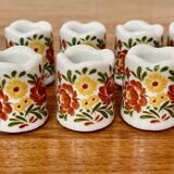 Set of ten designer ceramic candleholders 1950.