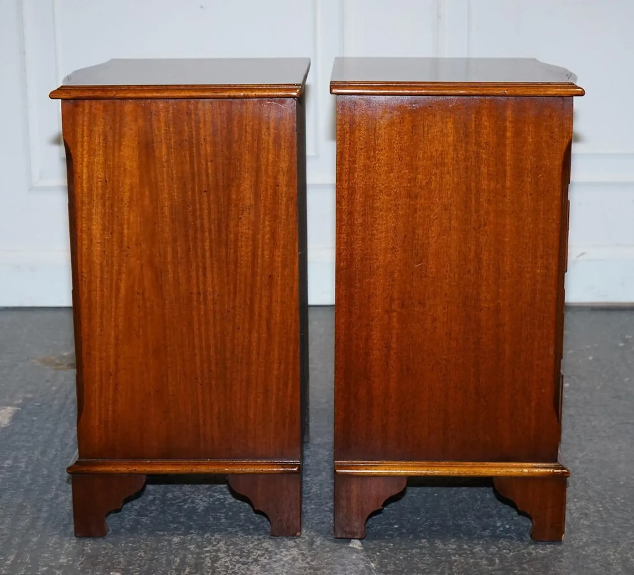 Georgian Style Bedside Tables with Drawers, Set of 2