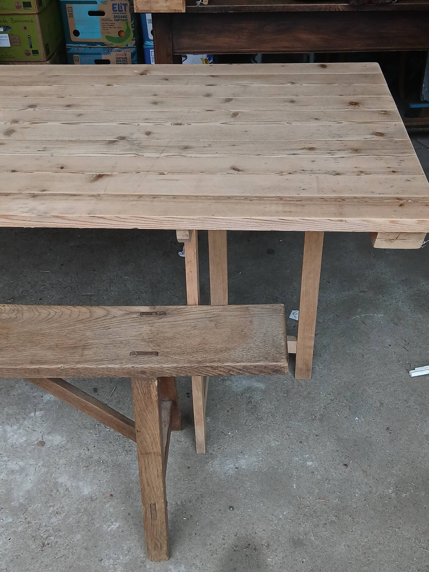 Table de ferme pliante 250 cm, 8/10 personnes