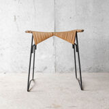 Stool metal and rattan years 60