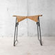 Tabouret métal et rotin années 60