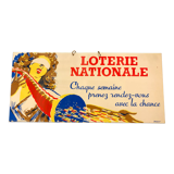 Sheet metal advertising plate - National Lottery-