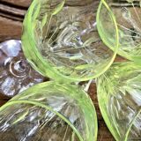Service of 5 aperitif wine glasses in uraline