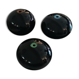 Paolo Crepax set of three Murano glass vases signed